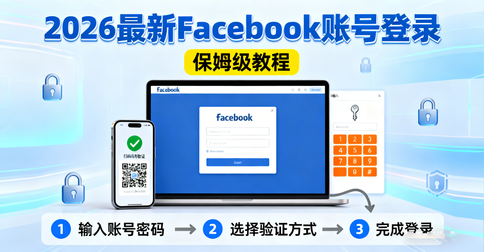 🔑【2026 最新】Facebook 账号登录3 步瞬间搞定！TGX Account 保姆级教你如何使用2FA登录