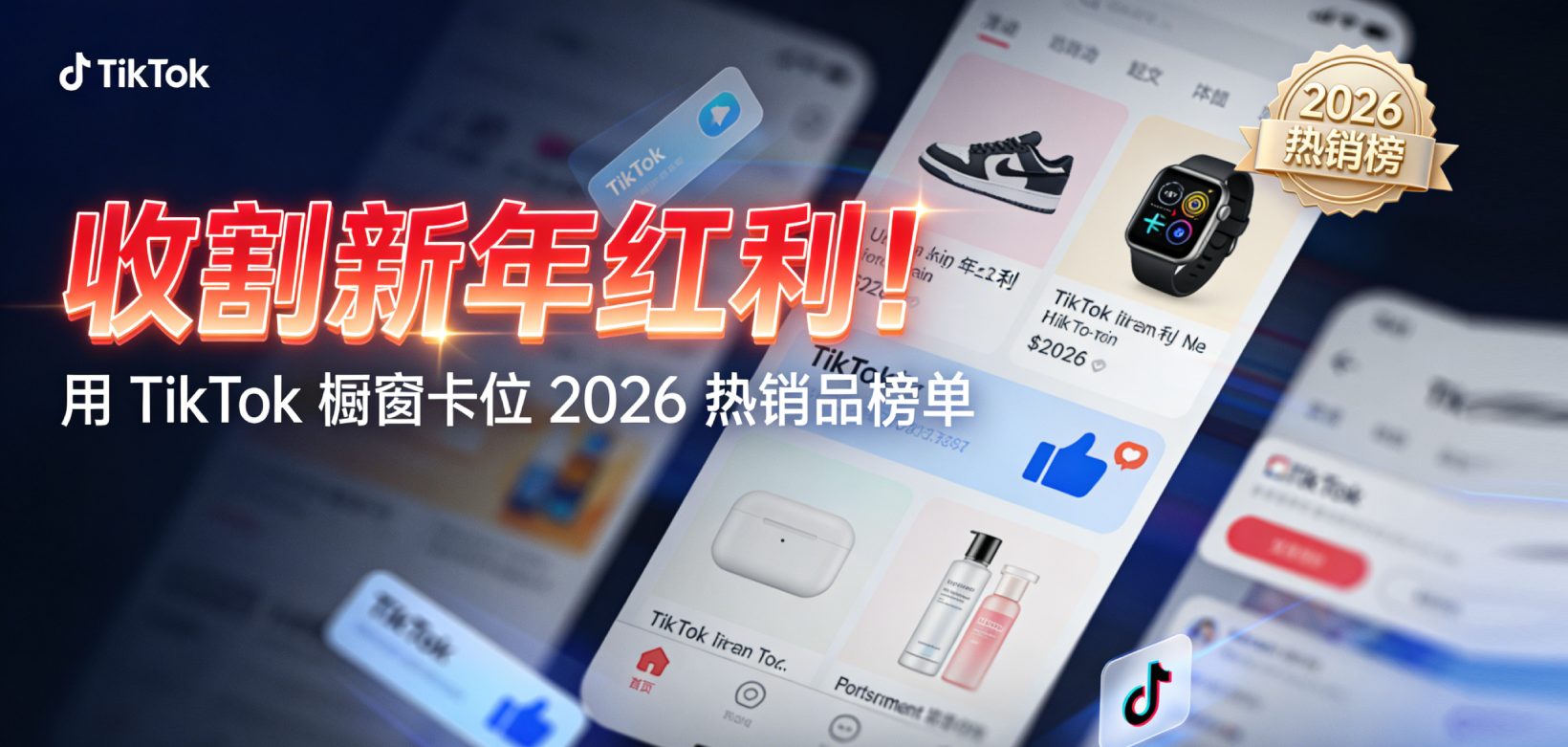收割“新年新气象”红利！用 TikTok 橱窗号卡位 2026 热销品榜单，告别圣诞后的流量低谷